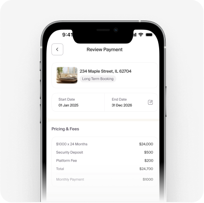 Chat with Landlords Interface